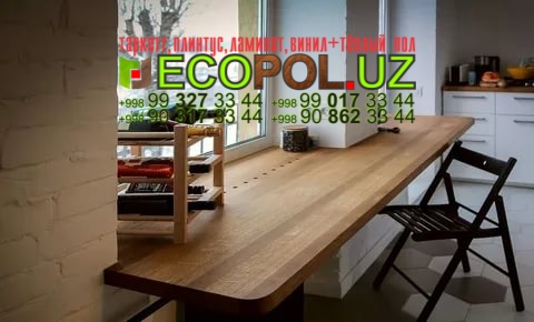 Подоконник в Ташкенте 236 таркет или квик степ ламинат линолеум укладка териш Коракалпогистон  Tashkent