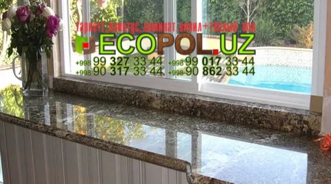 Подоконник в Ташкенте 91 ламинат дуб светлый линолеум таркет укладка териш Ташкент  Tashkent