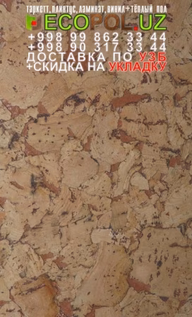 Пробка Пол в Ташкенте 24 - линолеум светлый таркет ламинат укладка териш - Жиззах